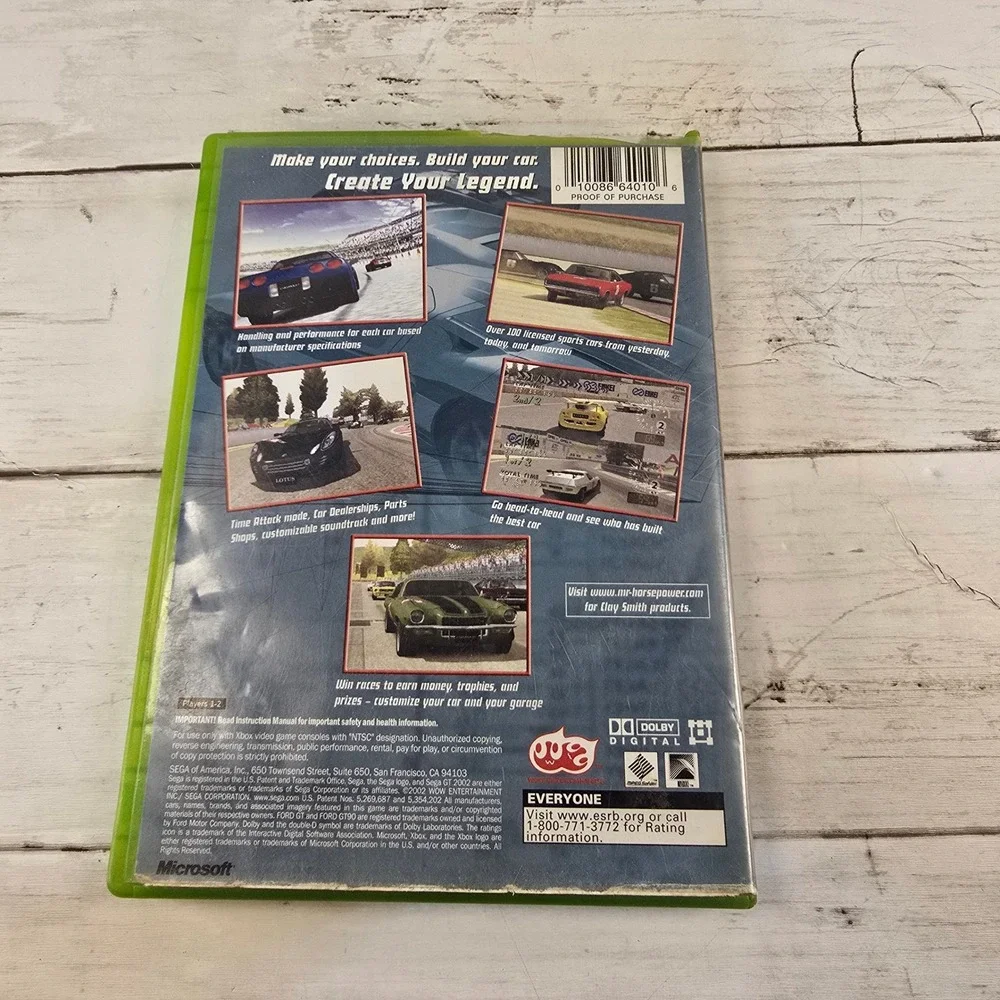 Sega GT 2002 Microsoft Xbox Original Game Complete with Manual Racing SEGA